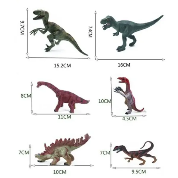 Dino World: 6-delni set dinozavrov slika 2