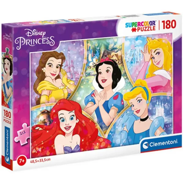 Disney princeske Supercolor 180-delni puzzle - Clementoni slika 1