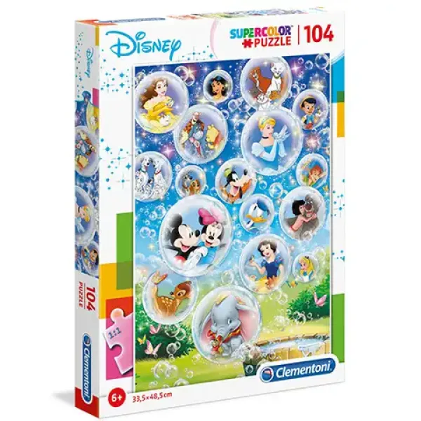 Disney risani junaki 104-delna Supercolor sestavljanka - Clementoni slika 1