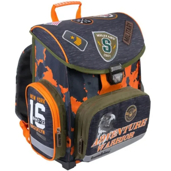 Ergonomska šolska torba, nahrbtnik Bambino: Military 36 x 27 x 14 cm slika 2