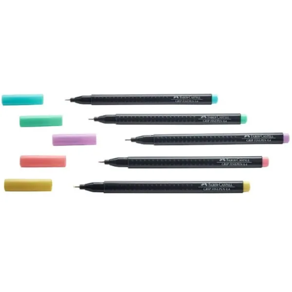 Faber-Castell: Grip 5-delni set tankih flomastrov 0,4mm pastelnih barv slika 2
