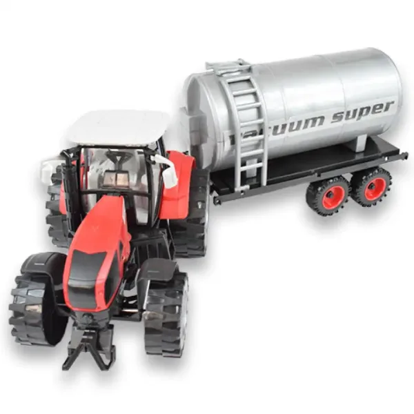 Farm Truck Series: Rdeči ali zeleni traktor s cisterno za vodo 46cm slika 3