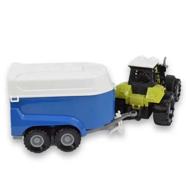 Farm Truck: Traktor za prevoz konjev s prikolico, lučjo in zvokom 23 cm slika 3