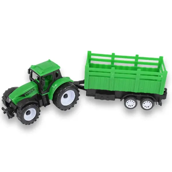 Farm Truck: Zeleni dvodelni set traktorjev s prikolico slika 4