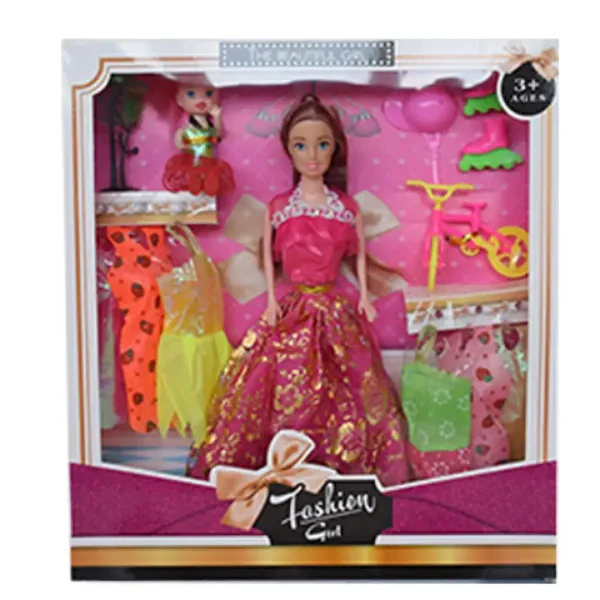 Fashion Girl: Lutka in lutka otroka Komplet s kolesom in dodatki 28cm slika 2