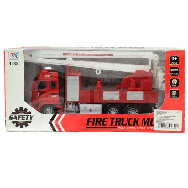 Fire Truck: Gasilski avtomobil žerjav na vztrajnik s svetlobnimi in zvočnimi učinki 20 cm slika 6