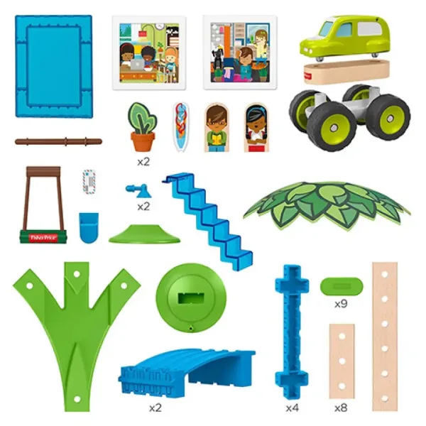 Fisher-Price: Wonder Makers 35-delni gradbeni komplet Bungalov na plaži - Mattel slika 2