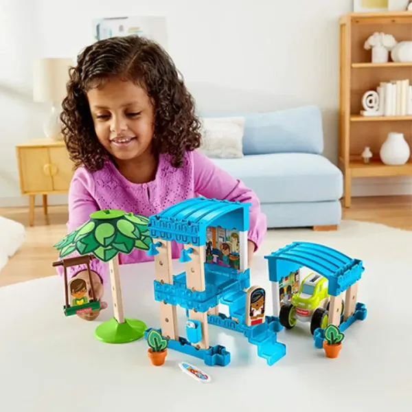Fisher-Price: Wonder Makers 35-delni gradbeni komplet Bungalov na plaži - Mattel slika 4