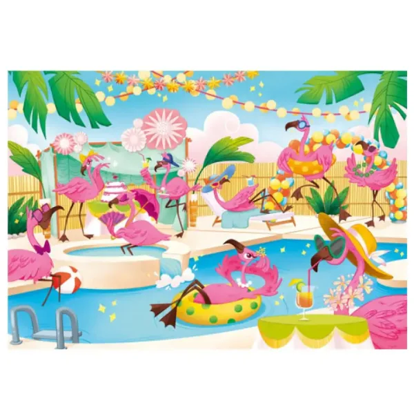Flamingo zabava 104-delna sestavljanka - Clementoni slika 2