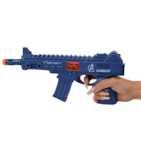 Flint Gun: Modra vojaška strojnica s funkcijo oponašanja strela 30 cm slika 4