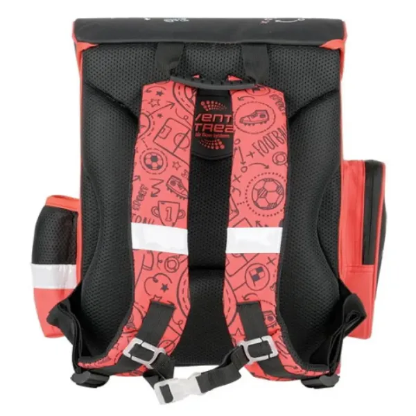 Football črno-rdeča ergonomska šolska torba, nahrbtnik 36 x 27 x 14 cm - Bambino slika 3