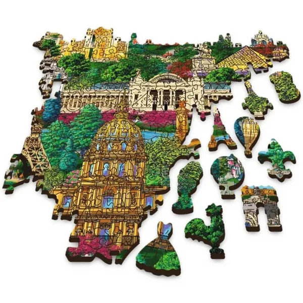 Francija, znane lokacije - 1000 kosov leseni puzzle - Trefl slika 2