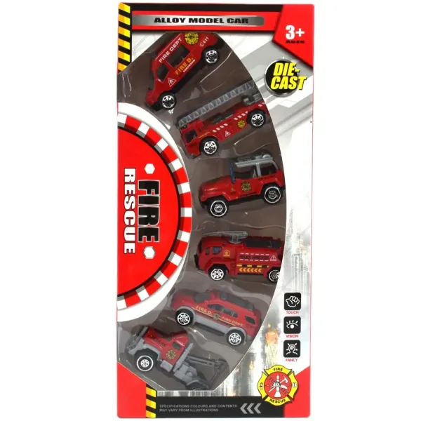 Gasilska reševalna: Set malih avtomobilov 6 kosov 1/64 slika 3