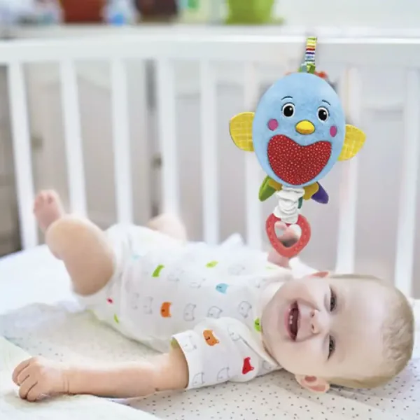 Glasbena puhasto mehka plišasta ptička na poteg - Clementoni baby slika 3