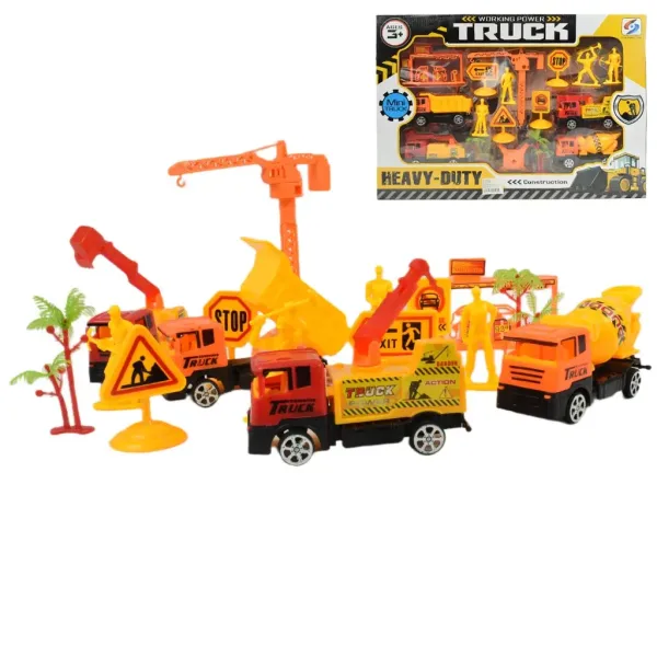 Heavy Duty: Gradbeni igralni set z avtomobili na vztrajnik in dodatki slika 15