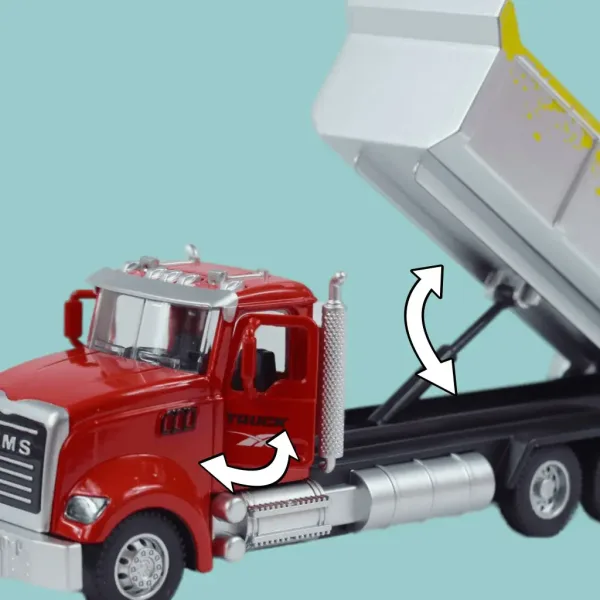 Heavy Duty Truck: Kovinski model tovornjaka prekucnika z odpirajočimi vrati na poteg nazaj 1/36 slika 6