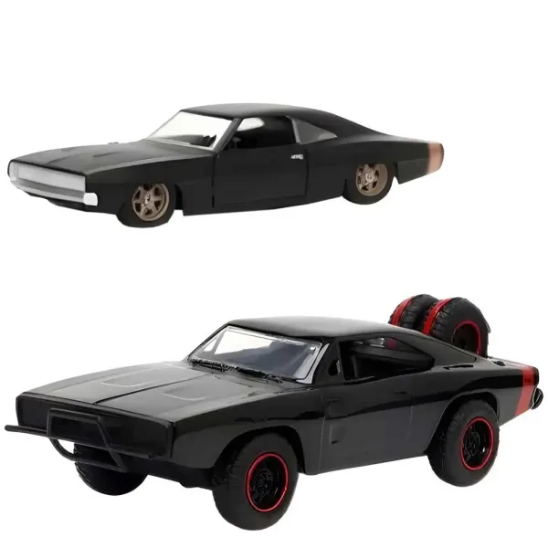 Hitri in drzni: Dom Toretto Dodge Charger R/T 1970 & Dodge Charger Widebody 1968 kovinska avtomobilčka 2 kosov v paketu 1/32 merilo 13cm - Jada Toys slika 2