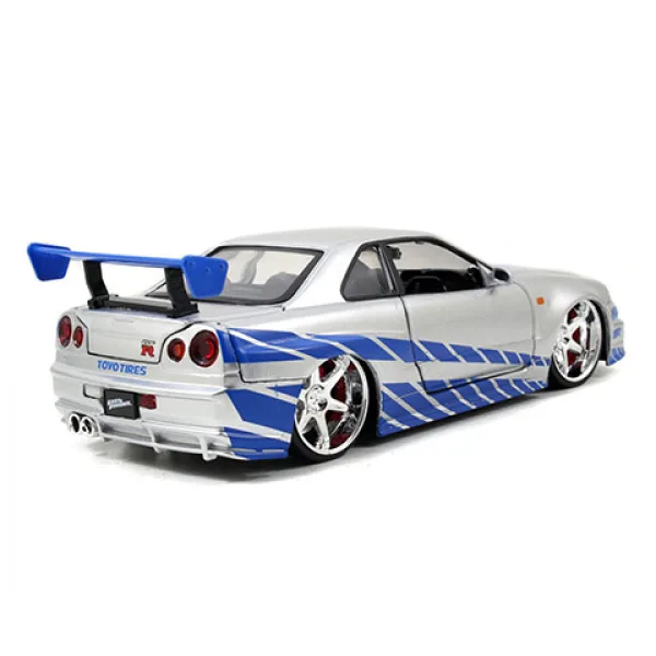Hitri in drzni: Model avtomobila Brian's 2002 Nissan Skyline GT-R (BNR34) 1/24- Simba Toys slika 3