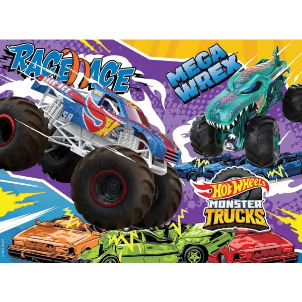 Hot Wheels Monster tovornjaki 48-delni puzzle 35x25 cm – Lisciani slika 2