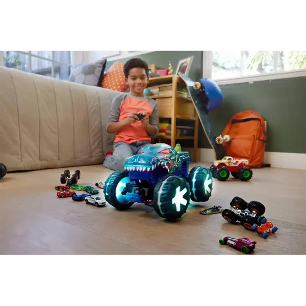 Hot Wheels Monster Trucks: Daljinski interaktivni Mega Wrex monster avto - Mattel slika 3