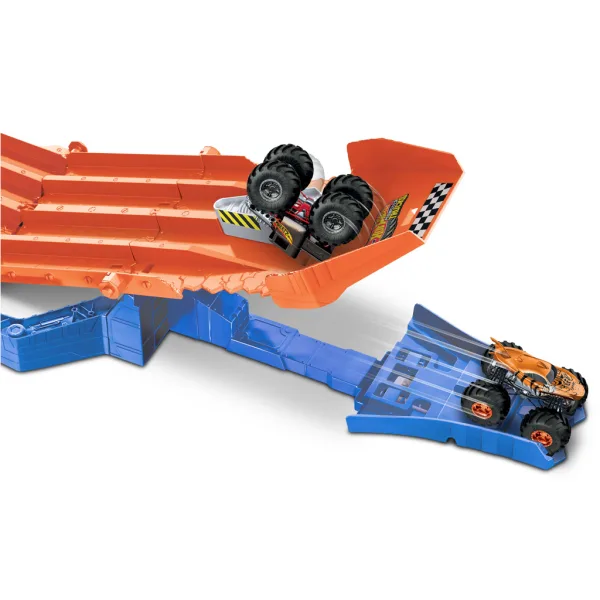 Hot Wheels Monster Trucks: Lovska proga s 2 malimi avtomobili - Mattel slika 3
