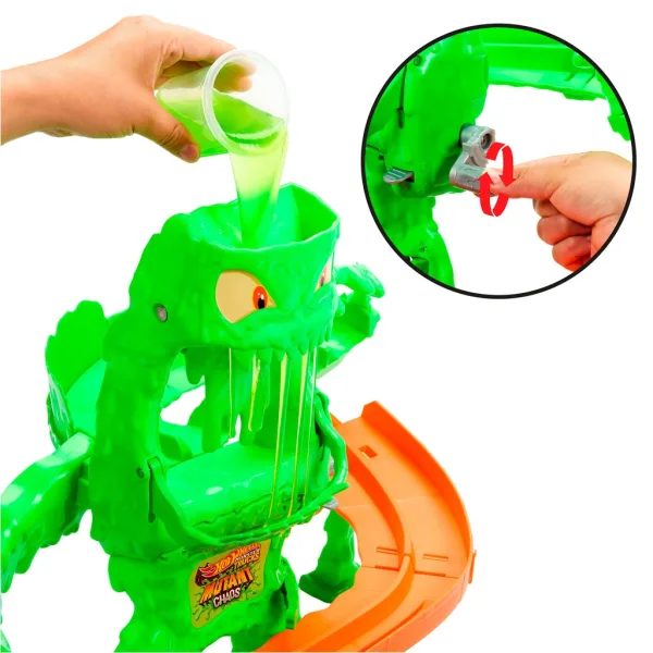 Hot Wheels Pošastni Tovornjaki Slime Pošast Kaos Proga - Mattel slika 3