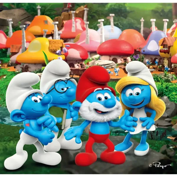Hrupavi modri škratki dogodivščine 3x48kos supercolor puzzle - Clementoni slika 2