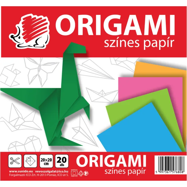 ICO: JEŽ origami listi 20x20cm 20listov slika 1