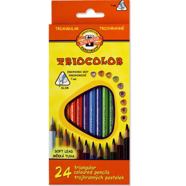 Ico: Koh-I-Noor Triocolor barvna svinčnik komplet 24 kosov slika 1