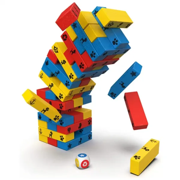 Igra jenga izgradnja barvitega stolpa Tačke na patrulji - Spin Master slika 3