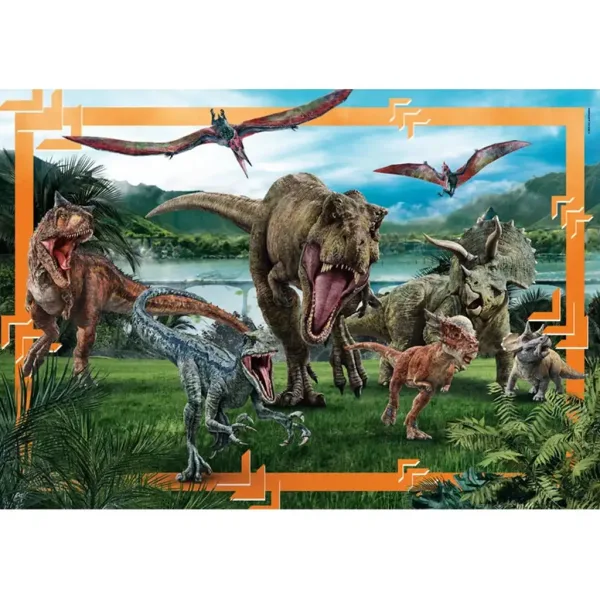Jurassic World kraljestvo dinozavrov 104-delni maxi supercolor puzzle - Clementoni slika 2