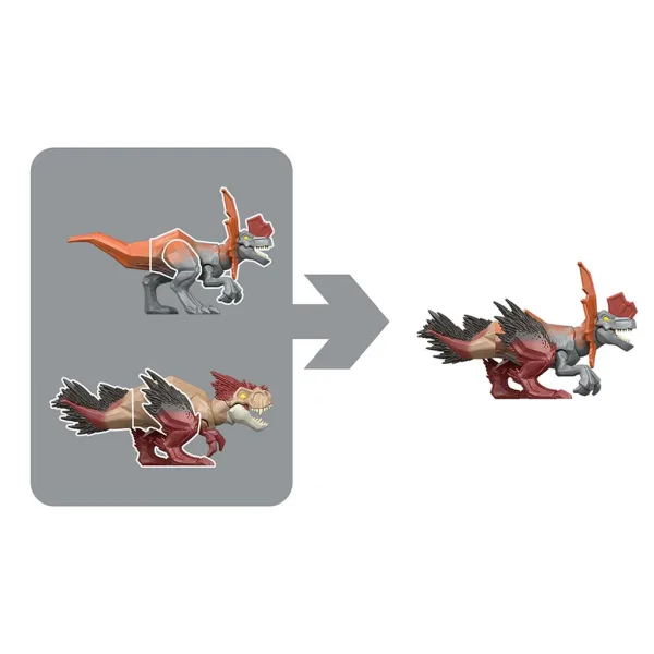 Jurassic World: Mayhem Mix-Ups DIY Mutantni dino Dilophosaurus - Mattel slika 2