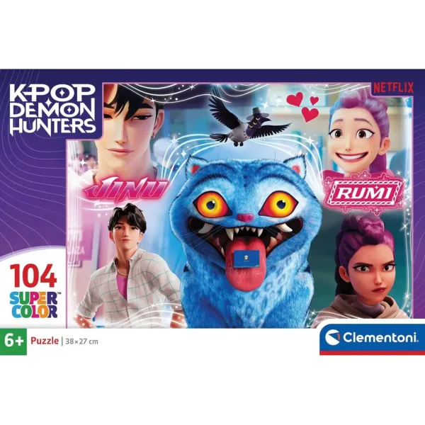 K-Pop demoni lovci Derpy in prijatelji 104-delni SuperColor puzzle – Clementoni slika 1