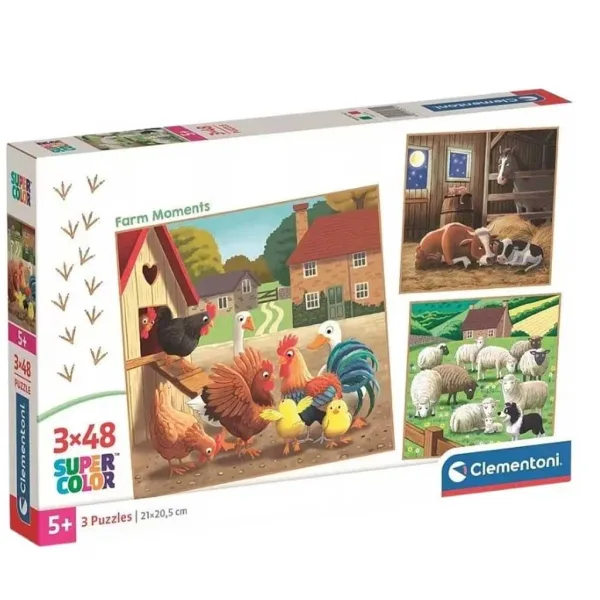 Kmečki trenutki 3x48 kosov Super Color puzzle - Clementoni slika 1