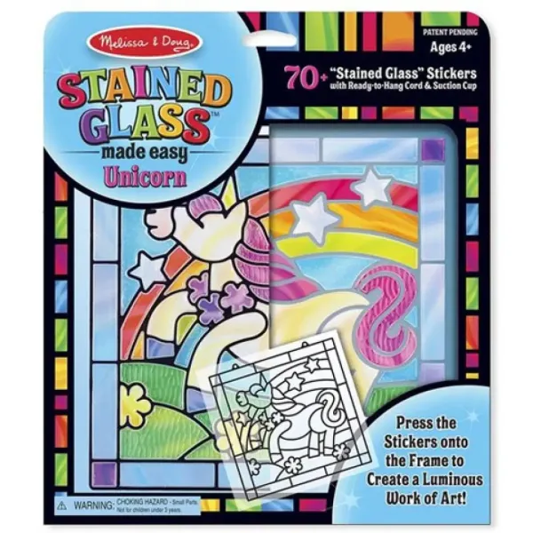 Komplet za pripravo vitraž slik Samorog - Melissa & Doug slika 3