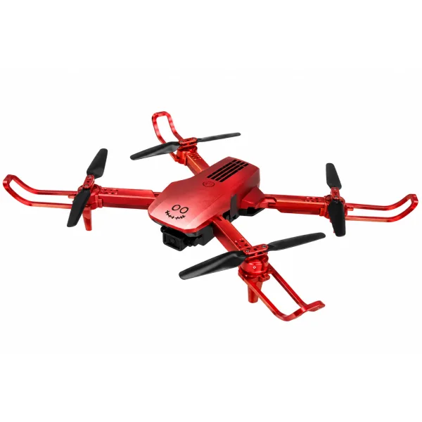 KOO: Kotaro 078 rdeč zložljiv dron na daljinsko upravljanje z dvojno kamero in LED osvetlitvijo slika 2