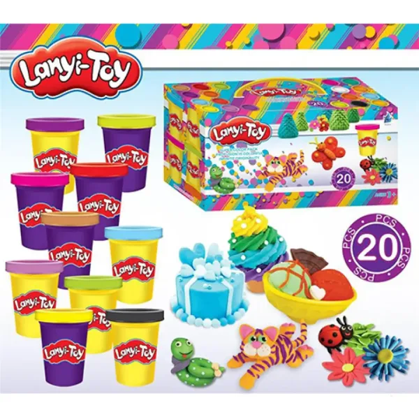 Lanyi-Toy veseli komplet plastelina z orodji za oblikovanje slika 2