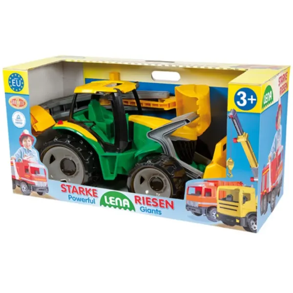 LENA: Velikanski traktor s sprednjim nakladalnikom in nakladalno žlico zeleno/rumene barve 65cm slika 2
