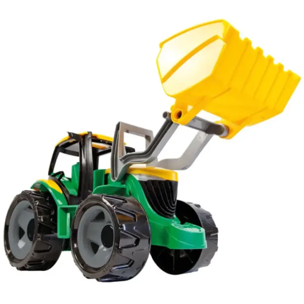 LENA: Velikanski traktor s sprednjim nakladalnikom zeleno/rumene barve 62cm slika 2