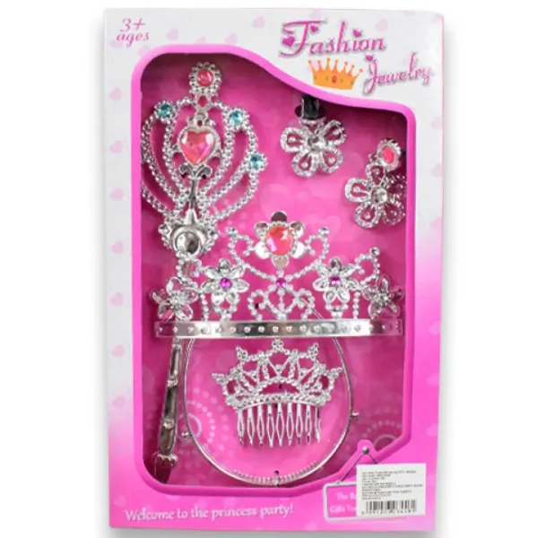 Lepotilni set princeske s tiaro, iglo za lase, uhani in čarobno palico slika 6