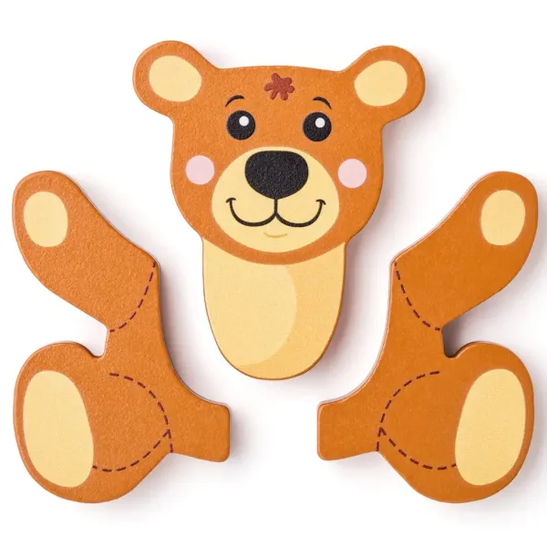 Lesena 4-delna punčka puzzle - Woodyland slika 3