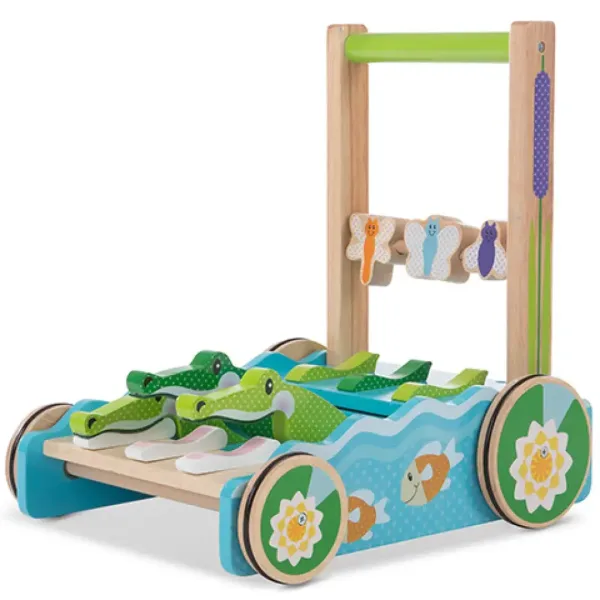 Leseni klopotajoči kričeči pripomoček za hojo Kroki - Melissa & Doug slika 2