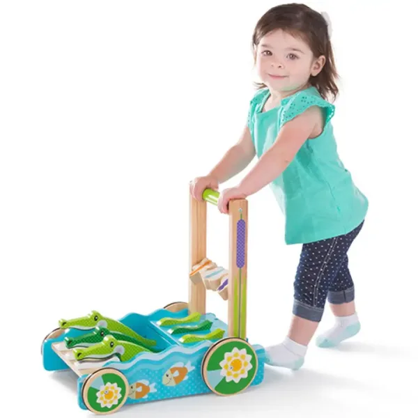 Leseni klopotajoči kričeči pripomoček za hojo Kroki - Melissa & Doug slika 3