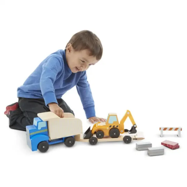 Leseni komplet vozil Delovni stroji - Melissa & Doug slika 3