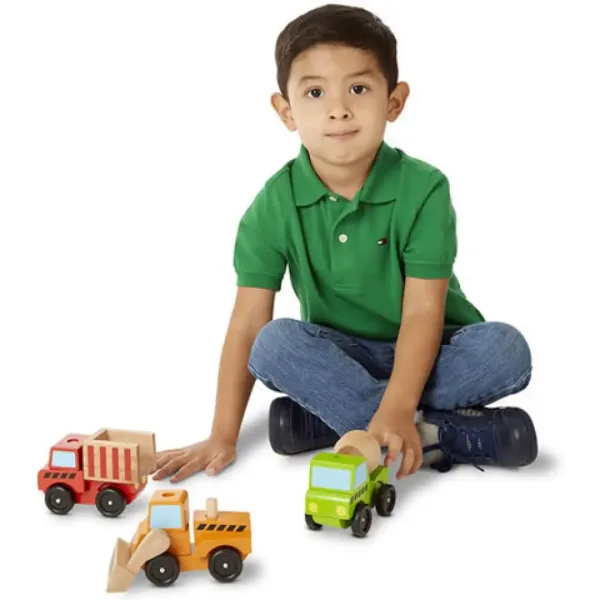 Leseni komplet vozil Gradbeni stroji - Melissa & Doug slika 3
