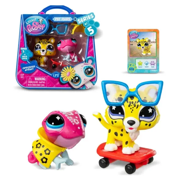 Littlest Pet Shop: Dvojni paket figuric malih hišnih ljubljenčkov S5 - Kameleon in Jaguar slika 2