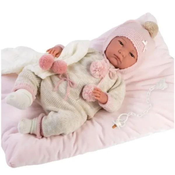 Llorens: Reborn 42cm velika realistična lutka novorojenčka omejene izdaje z obleko z resami slika 2