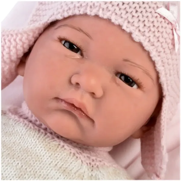 Llorens: Reborn 42cm velika realistična lutka novorojenčka omejene izdaje z obleko z resami slika 3