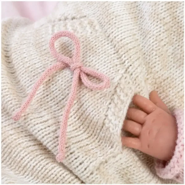 Llorens: Reborn 42cm velika realistična lutka novorojenčka omejene izdaje z obleko z resami slika 4