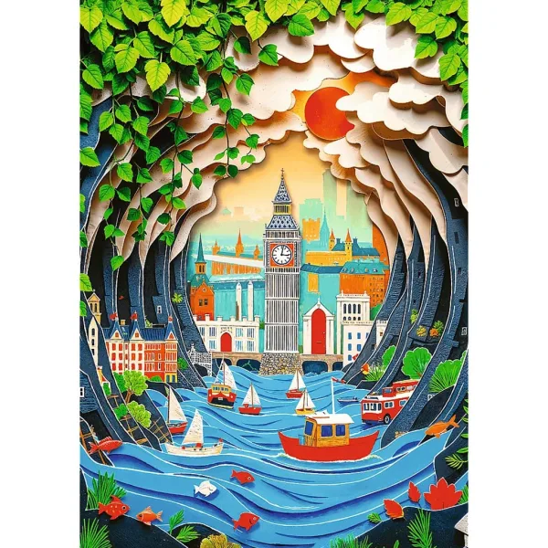 London 3D učinek 40-letnica izdaja 1000-delni puzzle - Trefl slika 2